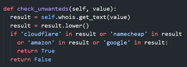 A code snippet from Piracy Shield.